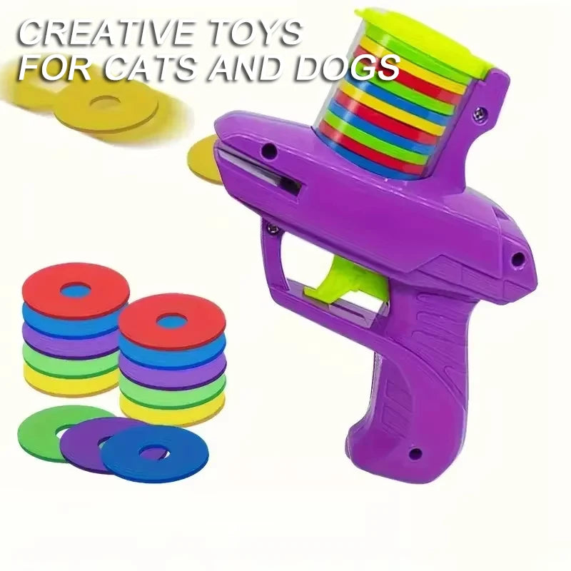 Interactive Flying Disc Launcher Cat Toy