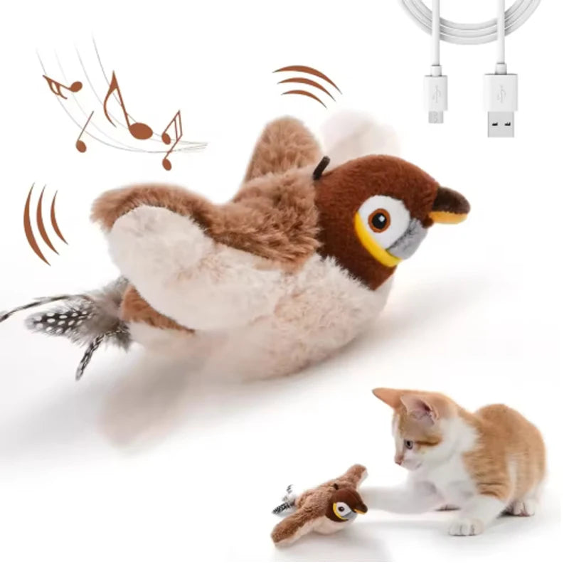 Simulated Chirping Bird Cat Toy
