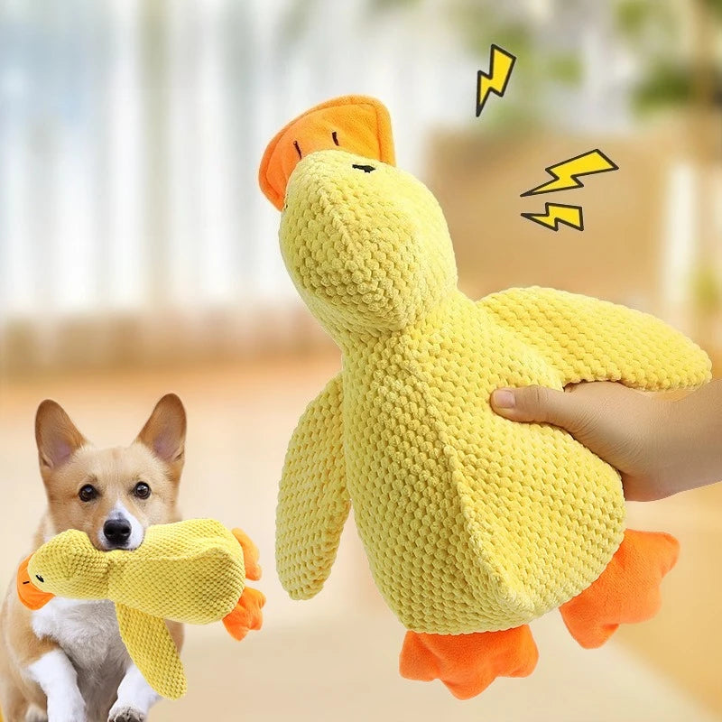 Plush Companion Sleeping Duck Dog Toy